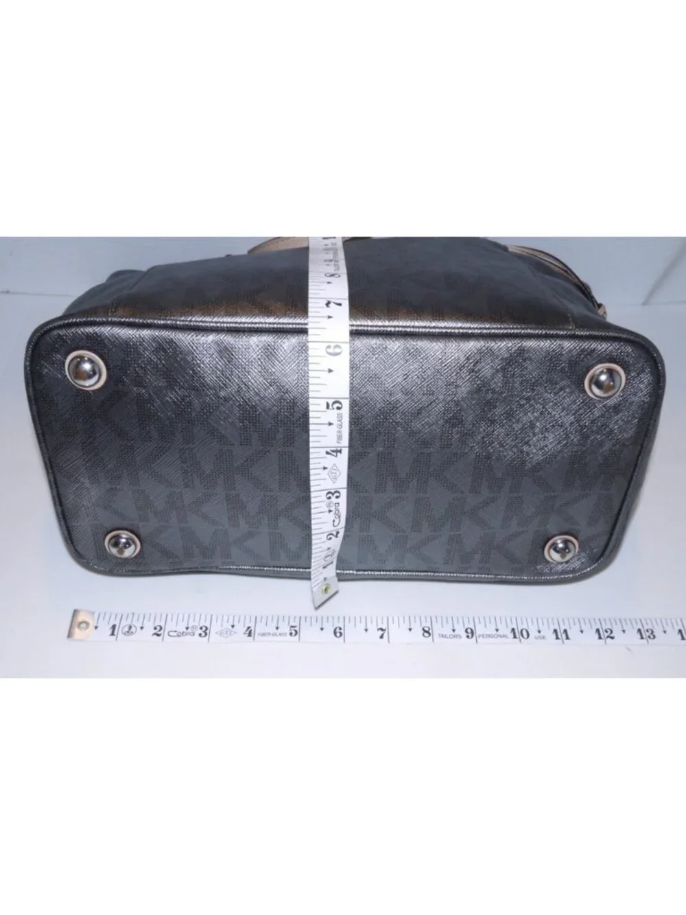 Michael Michael Kors brown-ish gray tote shoulder bag & matching wristlet wallet